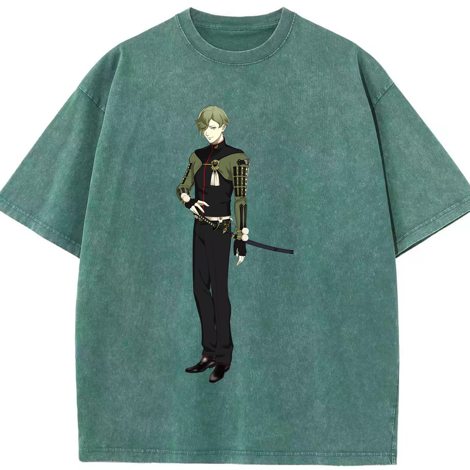 （画像用） 刀剣乱舞 Touken Ranbu 綿100% ヴィンテージ風 半袖Tシャツ（フロントプリント）